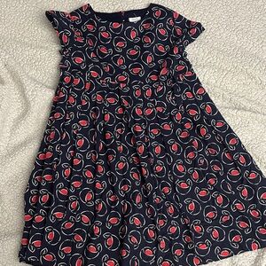 Jacadi Navy and Red Patterned Kids Dress